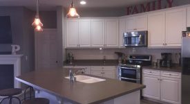 Single level end of a cul de sac home