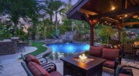 Americana Exterior With Tropical Backyard
