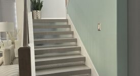 Upgraded stairwell-wood/diamond plate/optional light